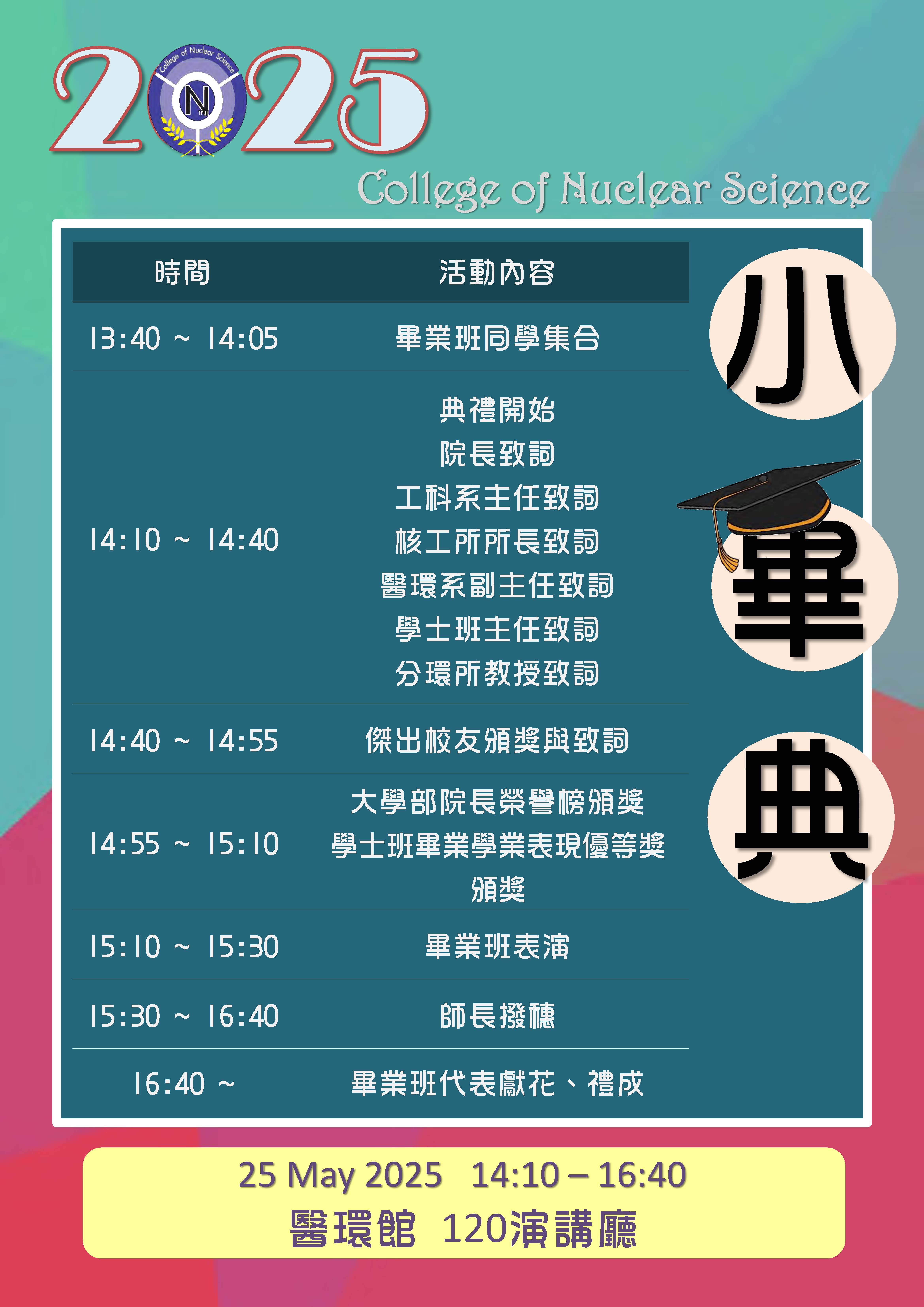 2025小畢典流程